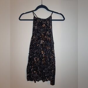 American Eagle Outfitters Black Floral Tank Top